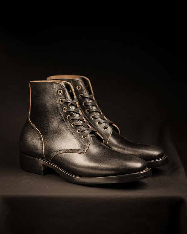 THE HAWK - BLACK WAXED FLESH HORWEEN [size 41 left] – BRISELBLACK