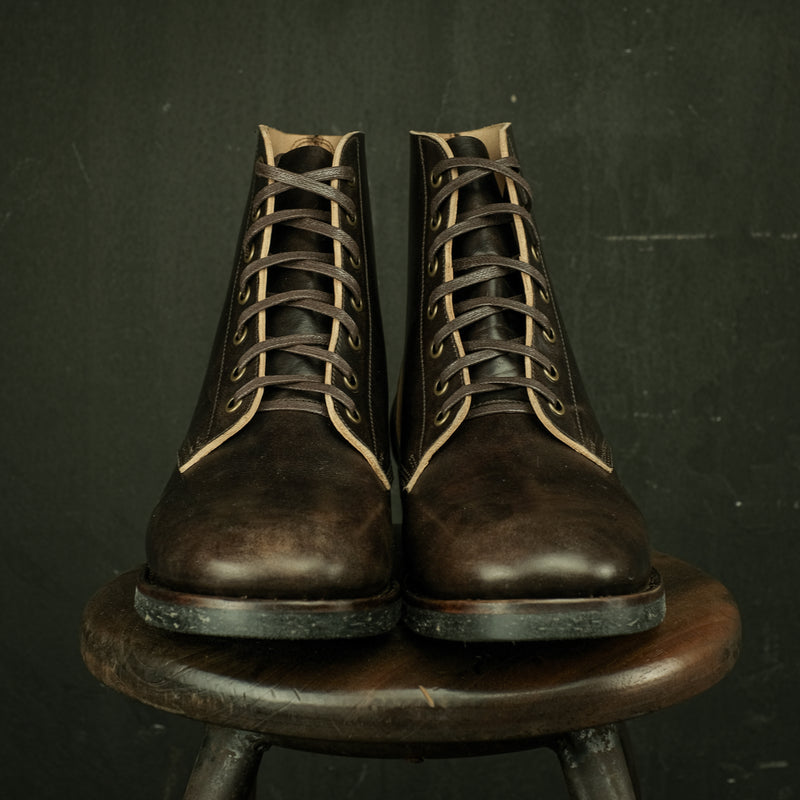 THE HAWK - THICK HORSEBUTT OVERDYED DARK BROWN [PRE-ORDER]