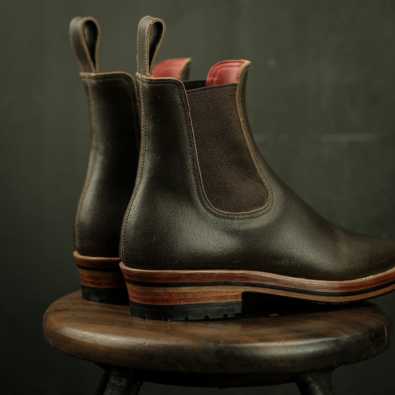 THE SEVENTH 'HI' - OLIVE WAXED FLESH [ SIZE 36 ]