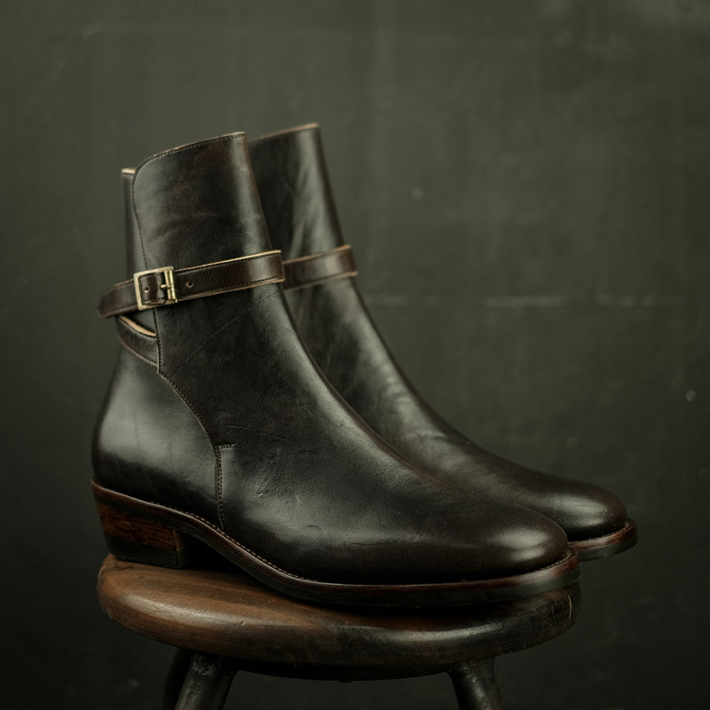 THE KAI - THICK HORSEBUTT OVERDYED DARK BROWN [ SIZE 43.5 ]