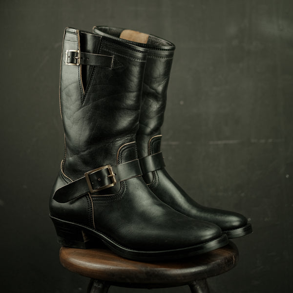 THE KEEPER 'TYPE 2' 11" - THICK HORSEBUTT OVERDYED BLACK [ SIZE 42.5 NARROW ]