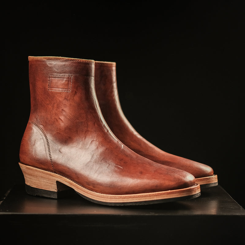 THE STRIDE 'TYPE 2' - HORSEBUTT STREAK-DYED BROWN
