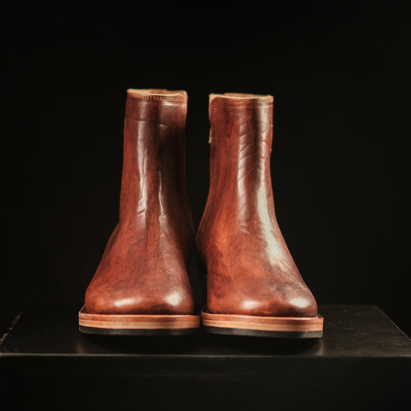 THE STRIDE 'TYPE 2' - HORSEBUTT STREAK-DYED BROWN