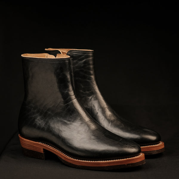 THE STRIDE 'TYPE 2' - HORSEBUTT OVERDYED BLACK [ SIZE 40.5 ]