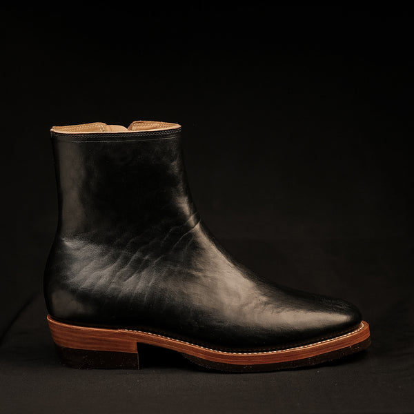 THE STRIDE 'TYPE 2' - HORSEBUTT OVERDYED BLACK [ SIZE 40.5 ]