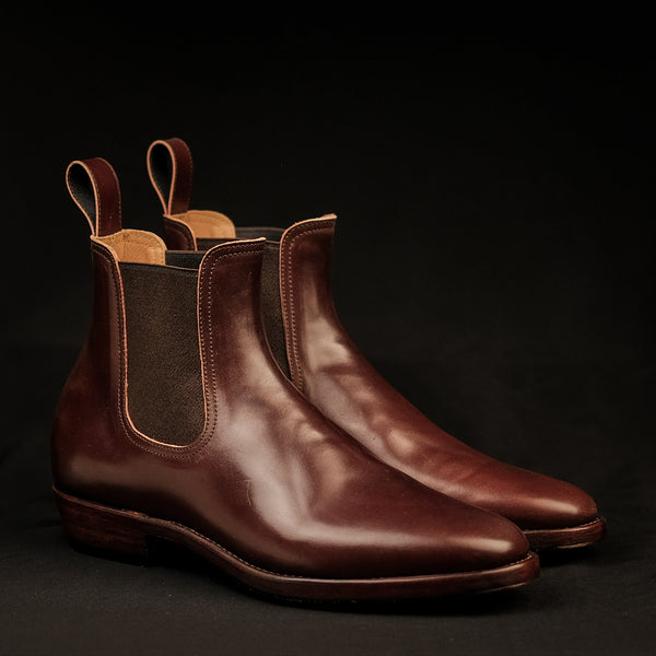 THE SEVENTH - BURGUNDY SHELL CORDOVAN SHINKI HIKKAKU [ SIZE 40.5 ]