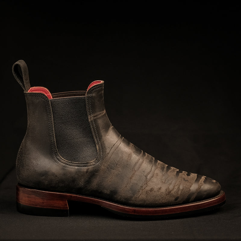 THE SEVENTH - BLACK REVERSE WAXED HORSEBUTT MARYAM TANNERY [ SIZE 42.5 ]