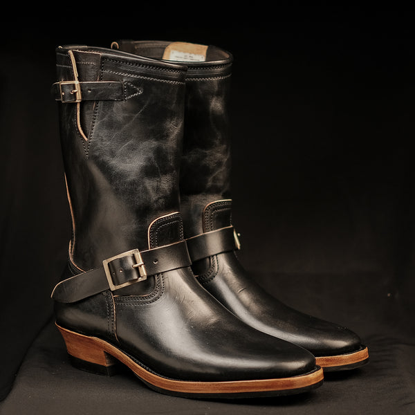 THE KEEPER 'TYPE 2' - HORSEBUTT OVERDYED BLACK [ SIZE 43 ]