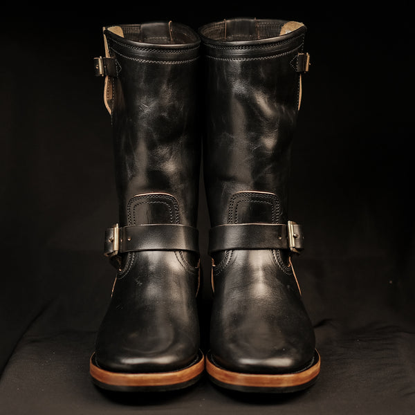 THE KEEPER 'TYPE 2' - HORSEBUTT OVERDYED BLACK [ SIZE 43 ]