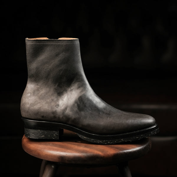 THE STRIDE 'TYPE 2' - REVERSE WAX HORSEBUTT BLACK